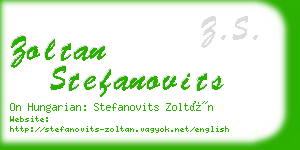 zoltan stefanovits business card